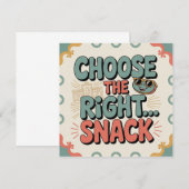 Wähle den richtigen Snack Einladung (Vorne/Hinten)