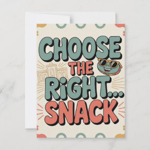 Wähle den richtigen Snack RSVP Karte