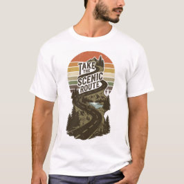 Wähle die landschaftlich reizvolle Route Vintage-A T-Shirt