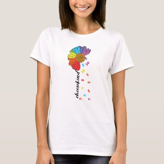 Wähle eine Art Autismus Awareness Blume T-Shirt (Vorderseite)