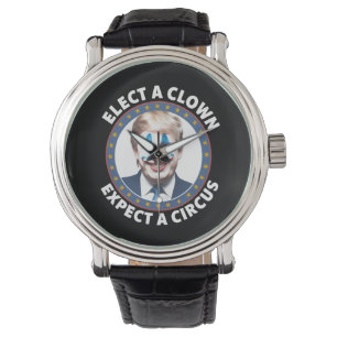 Wähle einen Clown, erwarte einen Zirkus lustige Po Armbanduhr