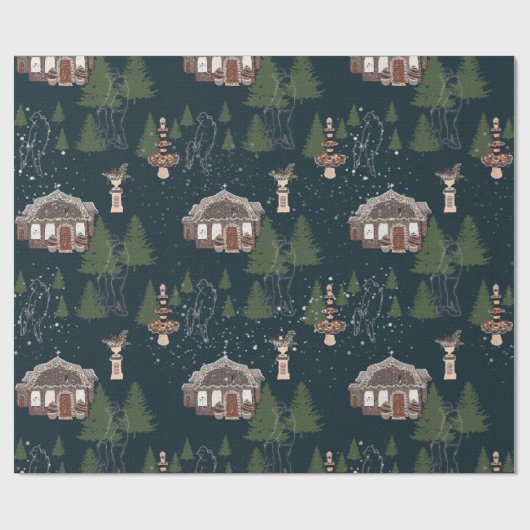 Wähle einen Weihnachtsbaum Geschenkpapier (Flach)