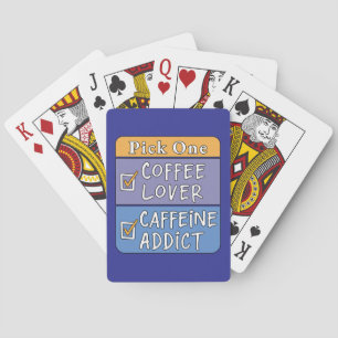 Wähle eins - Kaffee oder Koffein Spielkarten