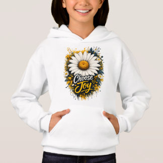 Wähle Freude Daisy Floral Kinder Hoodie