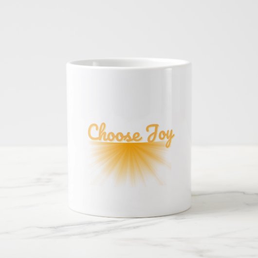 Wähle Freude ☀️ Jumbo-Tasse (Vorderseite)