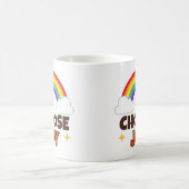 Wähle Freude - Regenbogen-Tasse Kaffeetasse (Mittel)