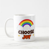 Wähle Freude - Regenbogen-Tasse Kaffeetasse (Links)