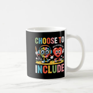Wähle Freundlichkeit Inklusion Gehirn Herz Kaffeetasse