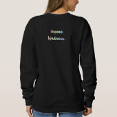 "Wähle Freundlichkeit." Pastel Rainbow Sweatshirt (Rückseite)