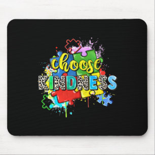 Wähle Freundlichkeit Puzzle Welt Autismus-Bewussts Mousepad
