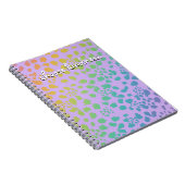 "Wähle Freundlichkeit." Rainbow Animal Print Noteb Notizblock (Rechte Seite)