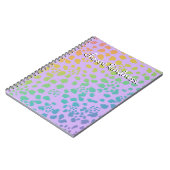 "Wähle Freundlichkeit." Rainbow Animal Print Noteb Notizblock (Linke Seite)