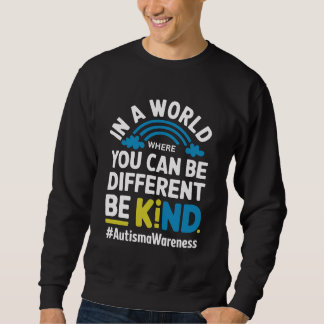 Wähle Freundlichkeit Sei nett Positives Zitat Flor Sweatshirt