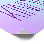 "Wähle Freundlichkeit." Weich schöne Farbe Poster (Ecke)