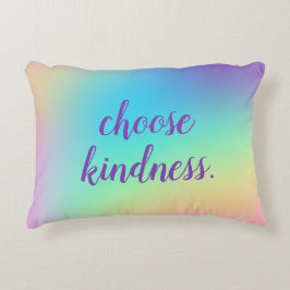 "Wähle Freundlichkeit." Weiche Prismatische Pastel Dekokissen