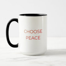 Wähle Frieden Tasse | Minimale ästhetische Soft Li