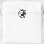 Wähle Frieden Yin-Yang Aufkleber (Tasche)