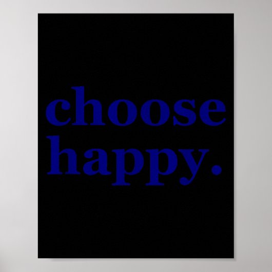 Wähle Glück - Glück Minimalist Motivational Poster (Vorne)