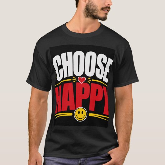 Wähle Glücklich T-Shirt (Vorderseite)