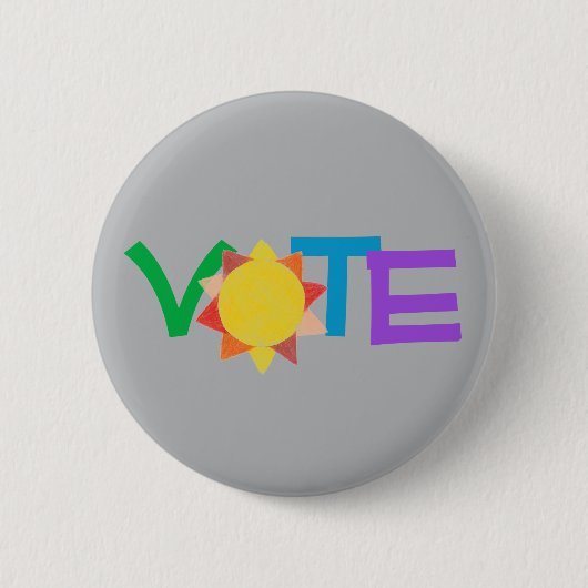 Wähle GOTV Button / Wähle mit Sonne (Vorderseite)