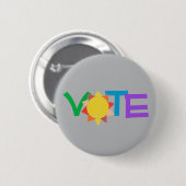 Wähle GOTV Button / Wähle mit Sonne (Vorne & Hinten)