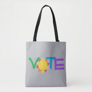 Wähle GOTV Button / Wähle mit Sonne Tasche