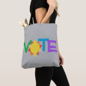 Wähle GOTV Button / Wähle mit Sonne Tasche (Von Nahem)