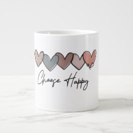 Wähle Happy Heart Mug Design Jumbo-Tasse