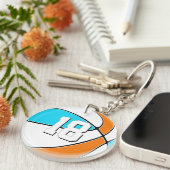 Wähle IRGENDEINE Teamfarben mit Trikotnummer Baske Schlüsselanhänger (Vorderseite rechts)