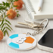 wähle JEDE Mannschaftsfarben Trikotnummer Fußball Schlüsselanhänger (Vorderseite rechts)