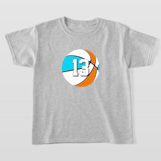 Wähle JEDEN Mannschaftsfarben w Trikotnummer Baske T-Shirt (Ablage )