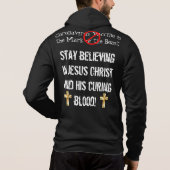 Wähle Jesus Christus! WÄHLEN SIE KEINE IMPFSTOFFE Hoodie (Rückseite)