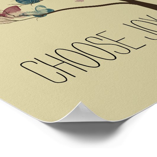 Wähle Joy Butterflies Tree Poster (Ecke)