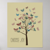 Wähle Joy Butterflies Tree Poster (Vorne)