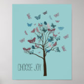 Wähle Joy Butterflies Tree Poster (Vorne)