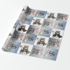 Wähle Joy; wähle Glück; aber bete Wrapping Geschenkpapier