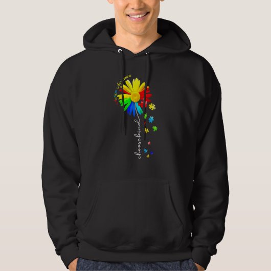 Wähle Kind Autismus Awareness Sonnenblume Hoodie (Vorderseite)