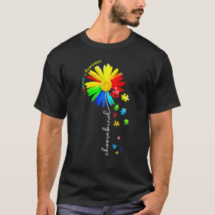 Wähle Kind Autismus Awareness Sonnenblume T-Shirt