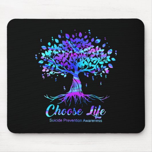 Wähle Lebenspräventionsbewusstsein dankbares Leben Mousepad (Vorne)