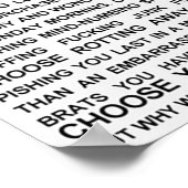 Wähle Life Monolog Poster (Ecke)