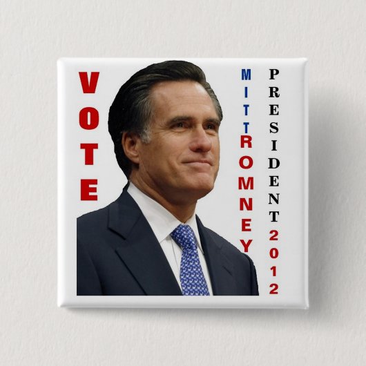Wähle Mitt Romney 2012 Pinback Button (Vorderseite)
