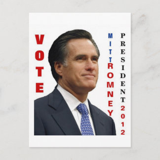 Wähle Mitt Romney 2012 Postkarte