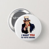 Wähle Obama Knopf Button (Vorne & Hinten)