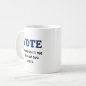 Wähle oder bereue die Wahl - Kaffeetasse (Vorderseite Links)