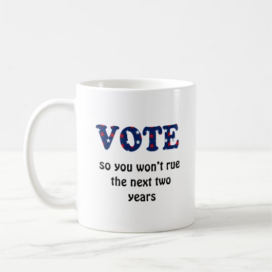 Wähle oder bereue die Wahl - Kaffeetasse (Links)