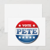 Wähle Pete 2020 Postkarte (Vorne/Hinten)