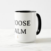 Wähle Ruhe – Minimale Kaffeetasse | Ästhetisches Z (VorderseiteRechts)