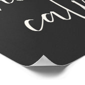 „Wähle Ruhe“ Minimalistisches Poster | Grau & Elfe (Ecke)