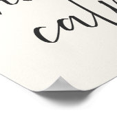 „Wähle Ruhe“ Minimalistisches Poster | Grau & Elfe (Ecke)