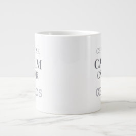 Wähle Ruhe statt Chaos Minimalistischer Schriftzug Jumbo-Tasse